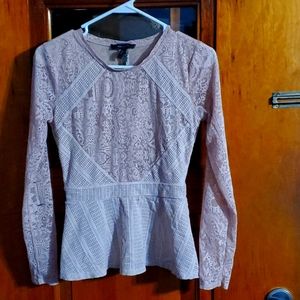 BCBGMAXAZRIA Lace Pink Blouse XS